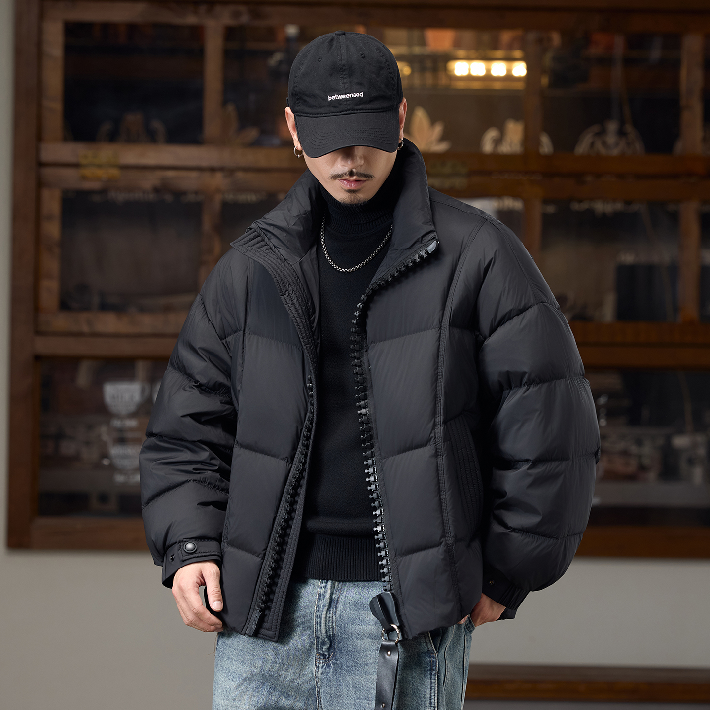 美式潮牌休闲羽绒服男加厚