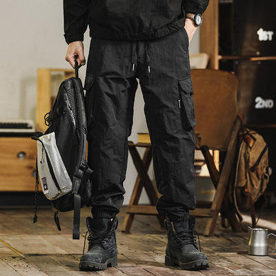 美式机能工装裤男加绒裤子