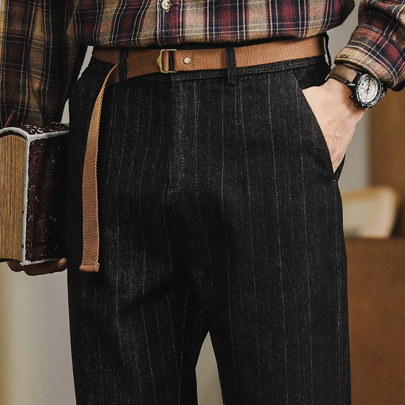 高级感阿美咔叽闲长裤男士