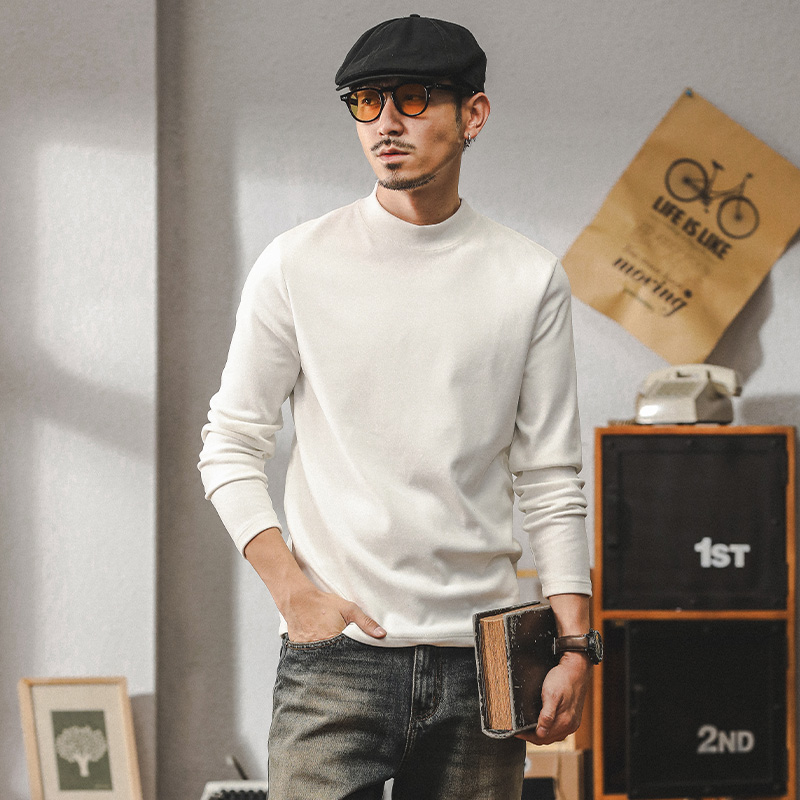 百搭圆领德绒保暖潮牌上衣