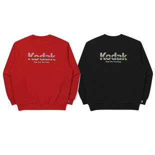 kodak柯达25FW新款 潮牌卫衣纯棉圆领套头衫