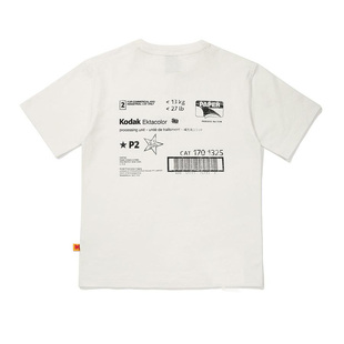 Kodak柯达纯棉圆领短袖T恤男女百搭休闲上衣