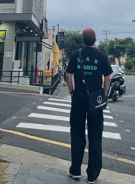 韩国IAB STUDIO潮牌透气纯棉T恤运动短袖男女同款