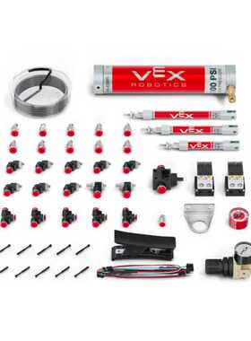 代替VEX机器人V5新气动套装配件气缸气管接头气管电磁阀电磁阀线