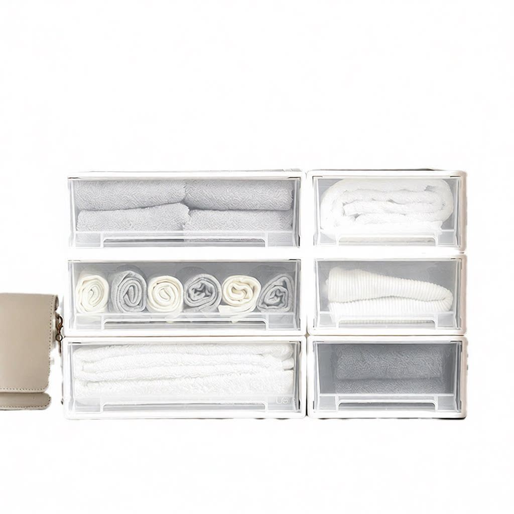 桌面收纳盒抽屉式首饰收纳箱化妆品整理箱书桌学生储物箱厨房家居