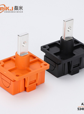 穿墙橙色250A 锂电池连动力电池极柱 单芯大电流储能柜接线柱端子