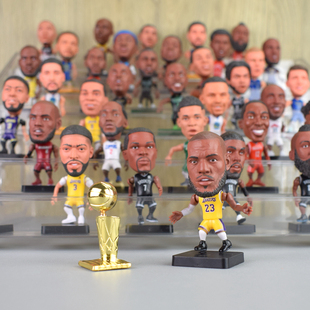 NBA公仔篮球手办伴手礼球星模型摆件人偶玩具 詹姆斯库里科比欧文