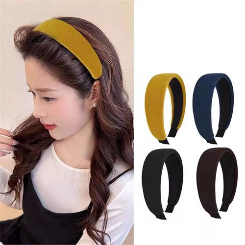 【小乐专享】复古彩色丝绒宽边发箍女秋冬显脸小高颅顶头箍发饰