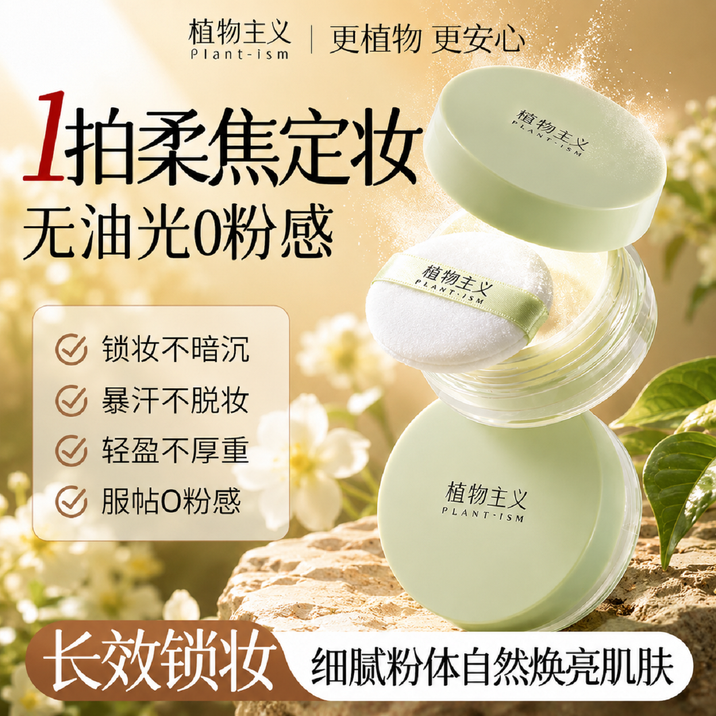 植物主义散粉专用适孕妇女控油持久彩妆定妆蜜粉化妆品