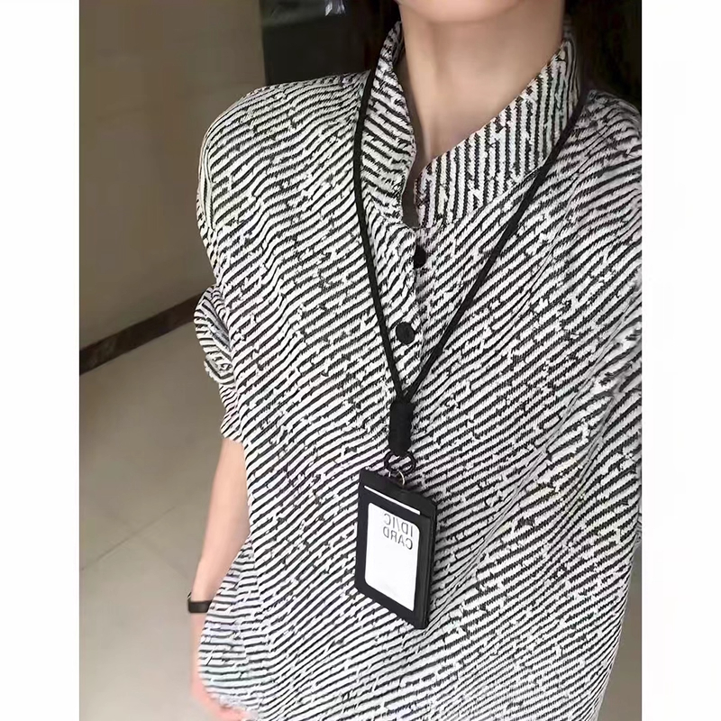 美式亨利领长袖polo衫男款秋季小香风斜条纹t恤内搭打底立领卫衣