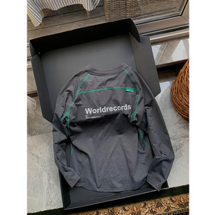 深灰色冰丝速干t恤男女夏季薄款户外长袖防晒服羽毛球运动骑行服