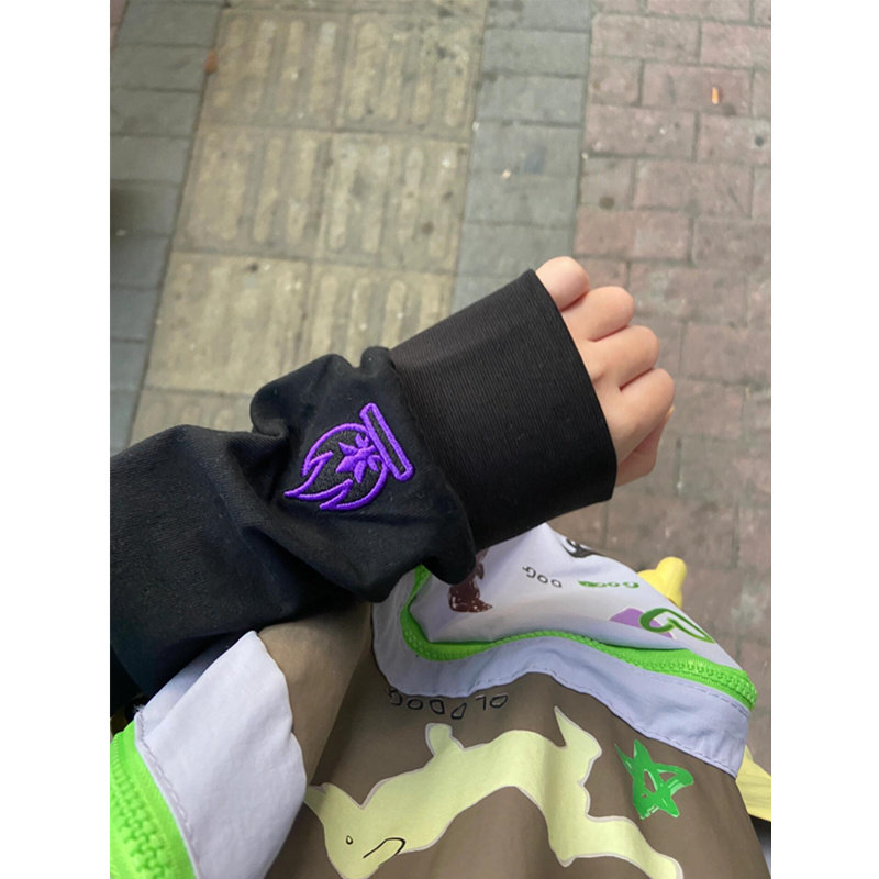 高级感小火苗卫衣美式高街火花刺绣情侣装t恤男款长袖春秋打底衫