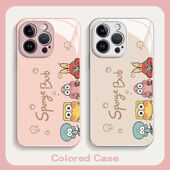 海绵宝宝适用红米note13pro手机壳小米14新款 civi4pro卡通k40s情侣note12pro极速版 k70钢化玻璃k60 k50至尊版