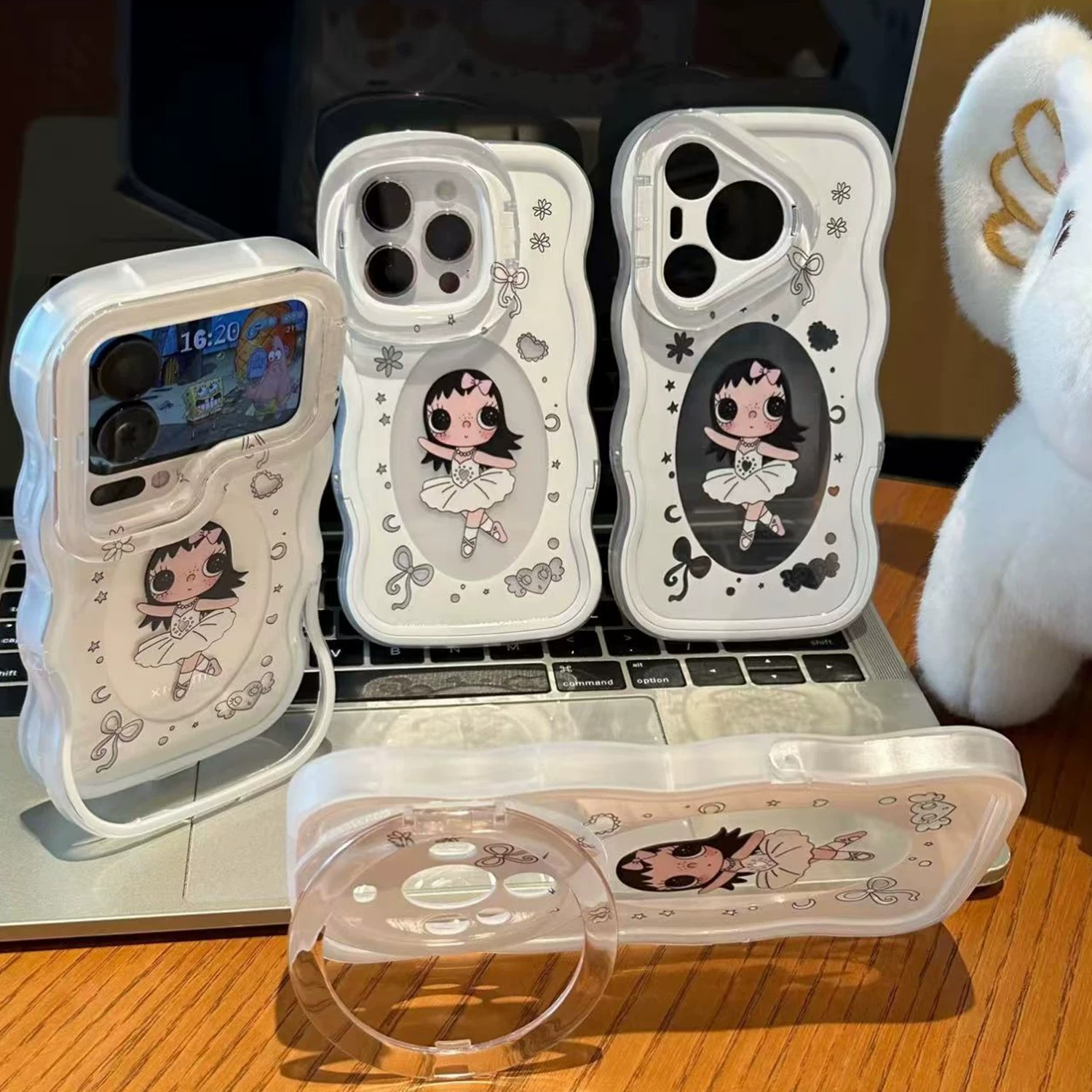 芭蕾舞小玉支架适用苹果17手机壳
