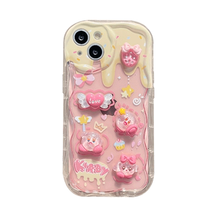 星之卡比适用opporeno10手机壳k11/k10/k9x新款reno8/7/6/5/4可爱realmev5立体公仔a58/a57/a56全包a1pro超火