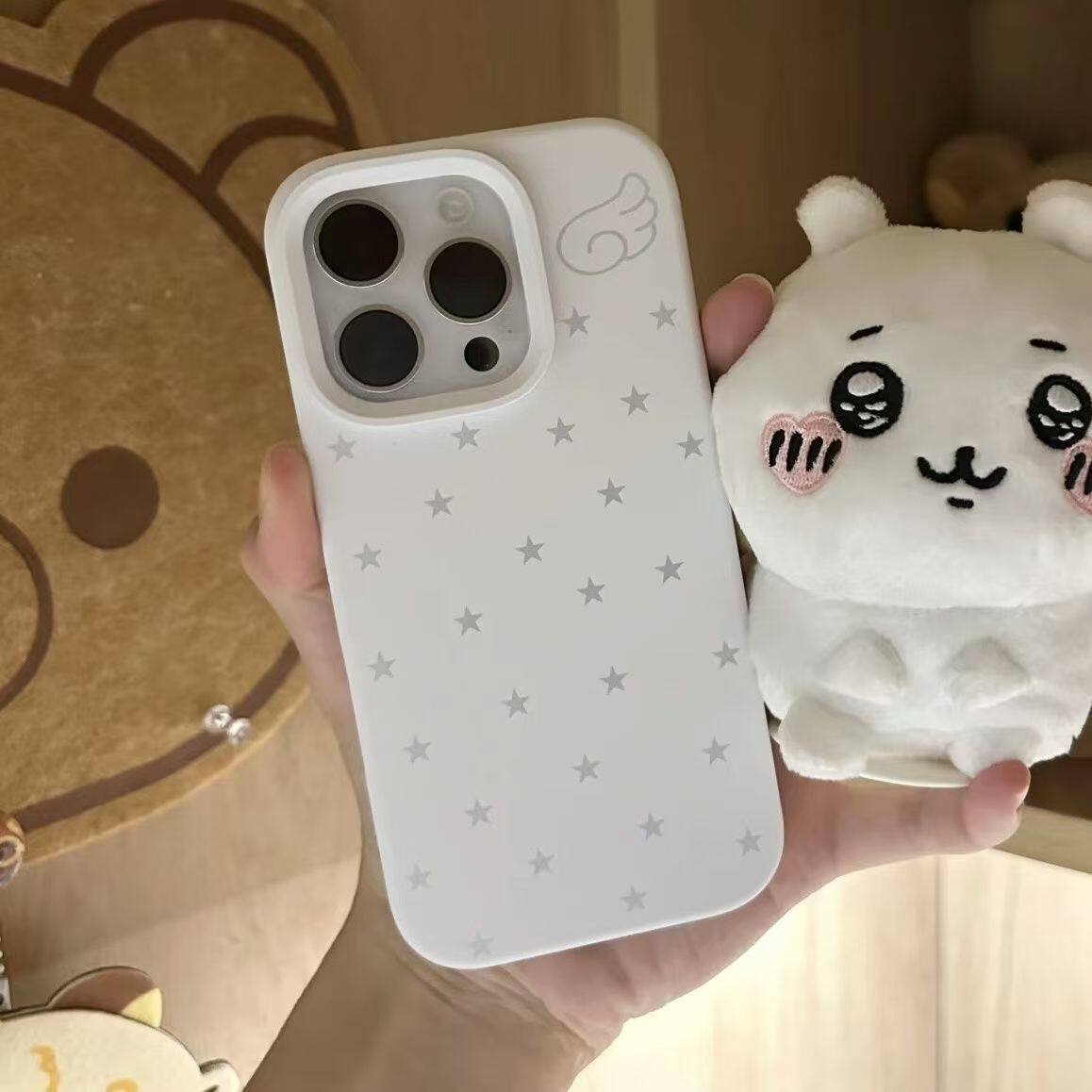 ins风星星翅膀适用苹果17手机壳iPhone16/15/14promax新款vivox300女y500华为nova15简约OPPO小米17荣耀x70i