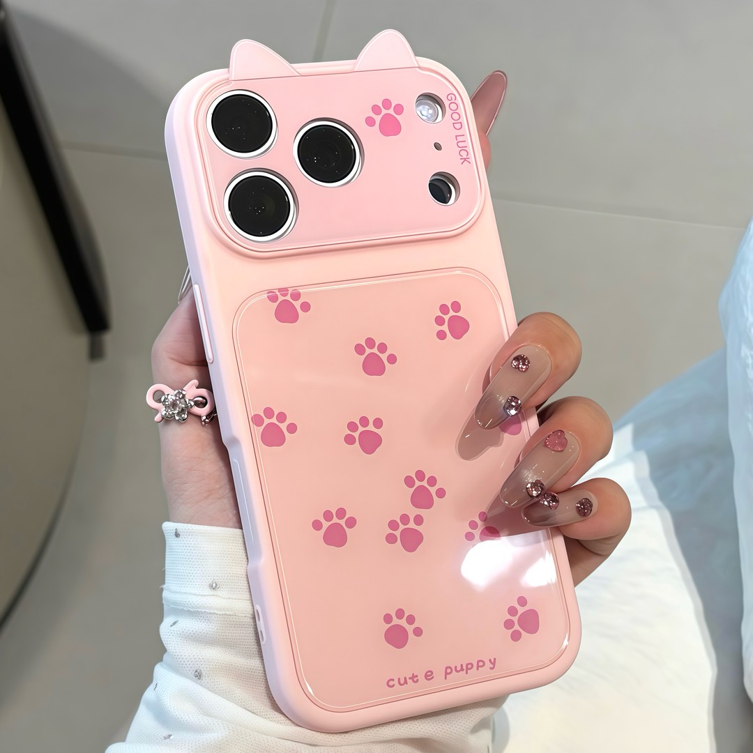 爪子立体猫耳朵适用苹果17手机壳