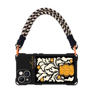 复古花朵适用苹果16promax手机壳iphone15华为pura70斜挎nova12荣耀x60i小众vivos19简约OPPOreno12小米14pro