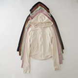 Спортивная толстовка с капюшоном для отдыха для спортзала, эластичный осенний лонгслив с молнией, в обтяжку, для бега