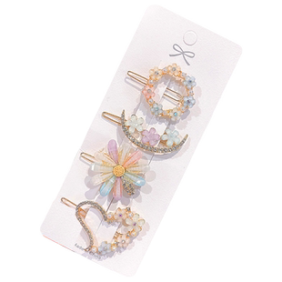 小清新花瓣发夹花朵发卡网红气质边夹韩国夹子发饰卡子头饰扣夹