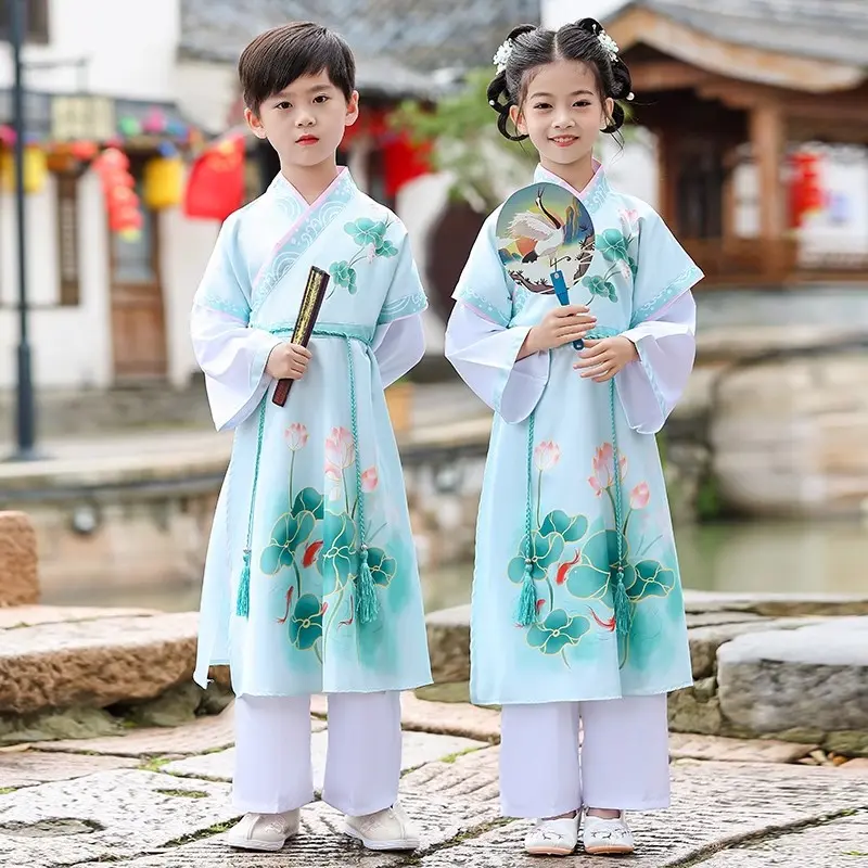 书香少年表演服六一儿童节朗读演出服装小学生口才朗诵比赛书童汉