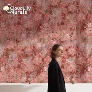 CloudLily法式复古墙布2026新款美式主酒店壁布欧式通铺房间壁纸