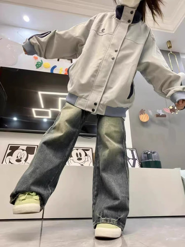 美式复古宽松棒球服外套