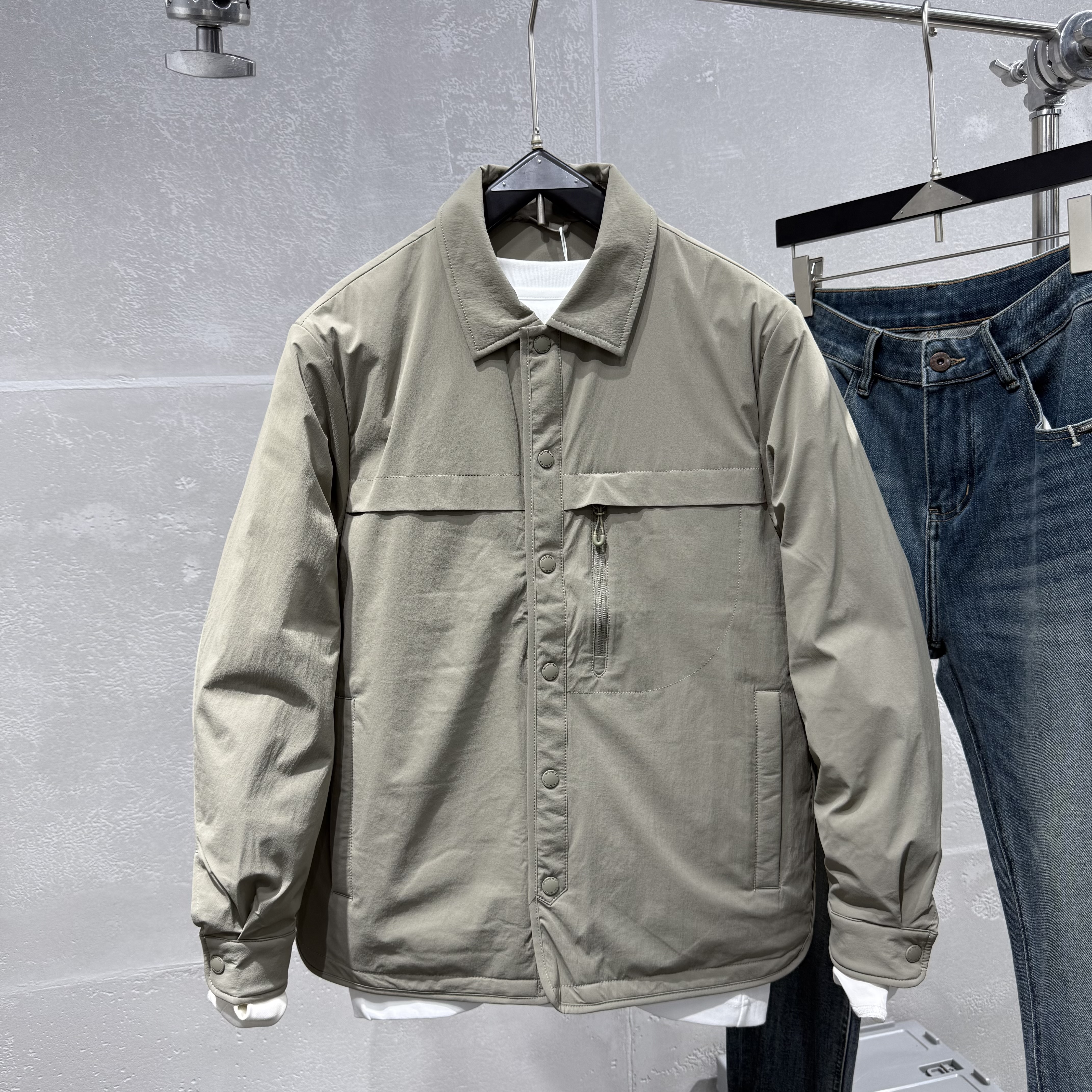 冬季新款男士翻领羽绒服外套