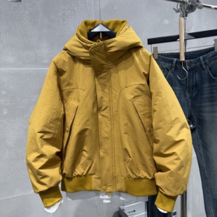 90白鸭绒防寒美式 连帽新款 冲锋衣痞帅宽松情侣 潮牌羽绒服冬季 男士