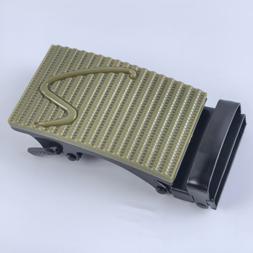 男士帆布腰带自动扣坦克纹尼龙腰带专用扣头3.5/3.8裤带腰带卡头