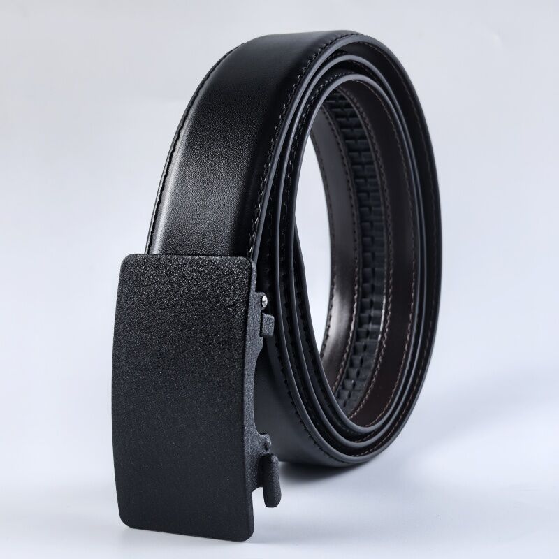 皮带男真皮黑色内扣牛皮腰带裤带