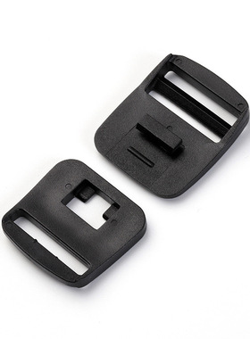 25mm黑色插扣箱包书包包服装包背包塑料腰带配件扁形扣具对拉卡扣