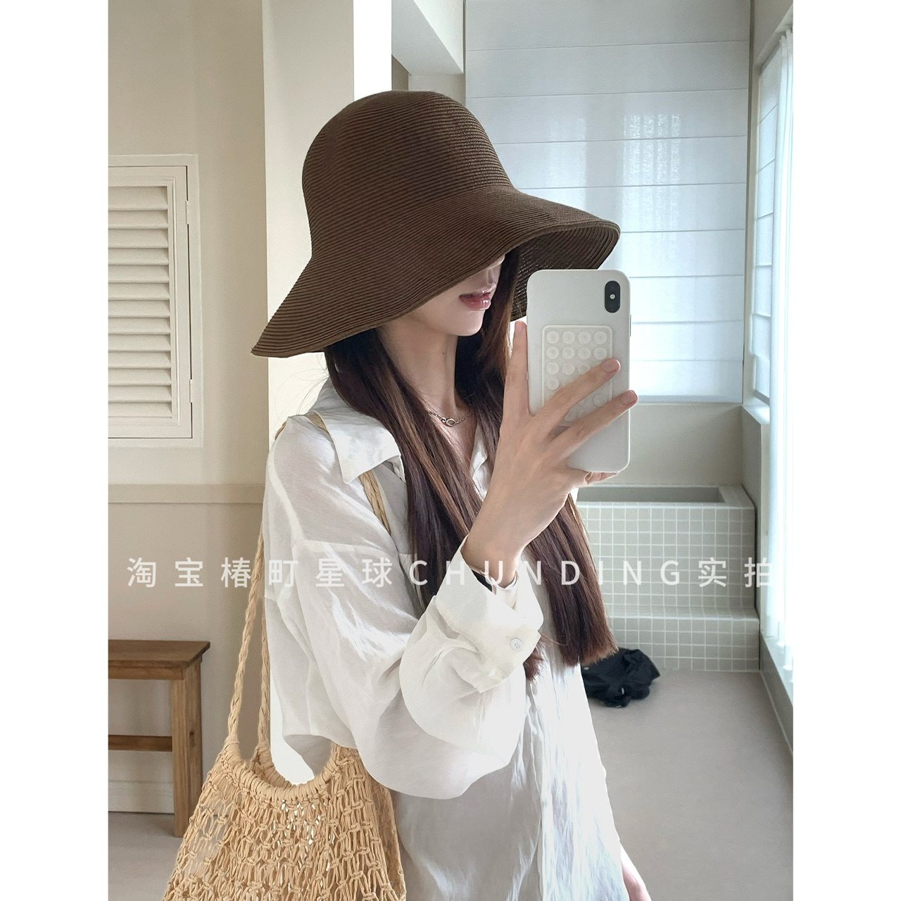 透气又防晒~大檐防晒帽女夏季草编遮阳帽显脸小度假海边渔夫帽子