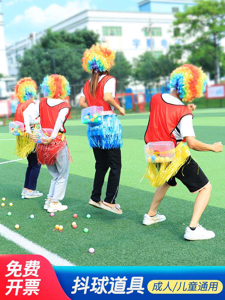 抖球道具母鸡公鸡下蛋抖甩乒乓球盒子儿童年会活动互动小游戏器材