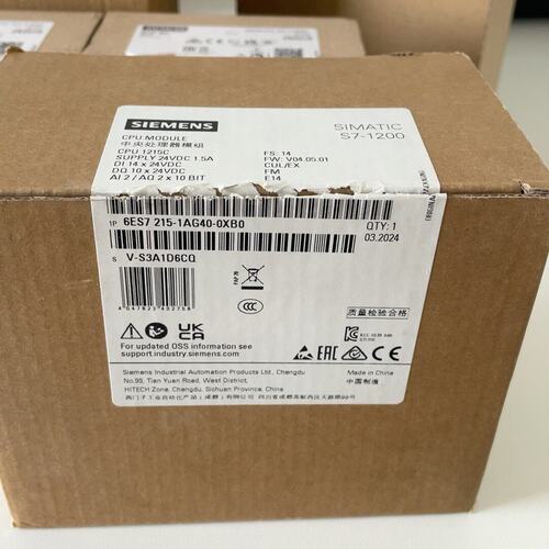 议价西门子S7-1200 CPU模块，型号6ES7 215-1A