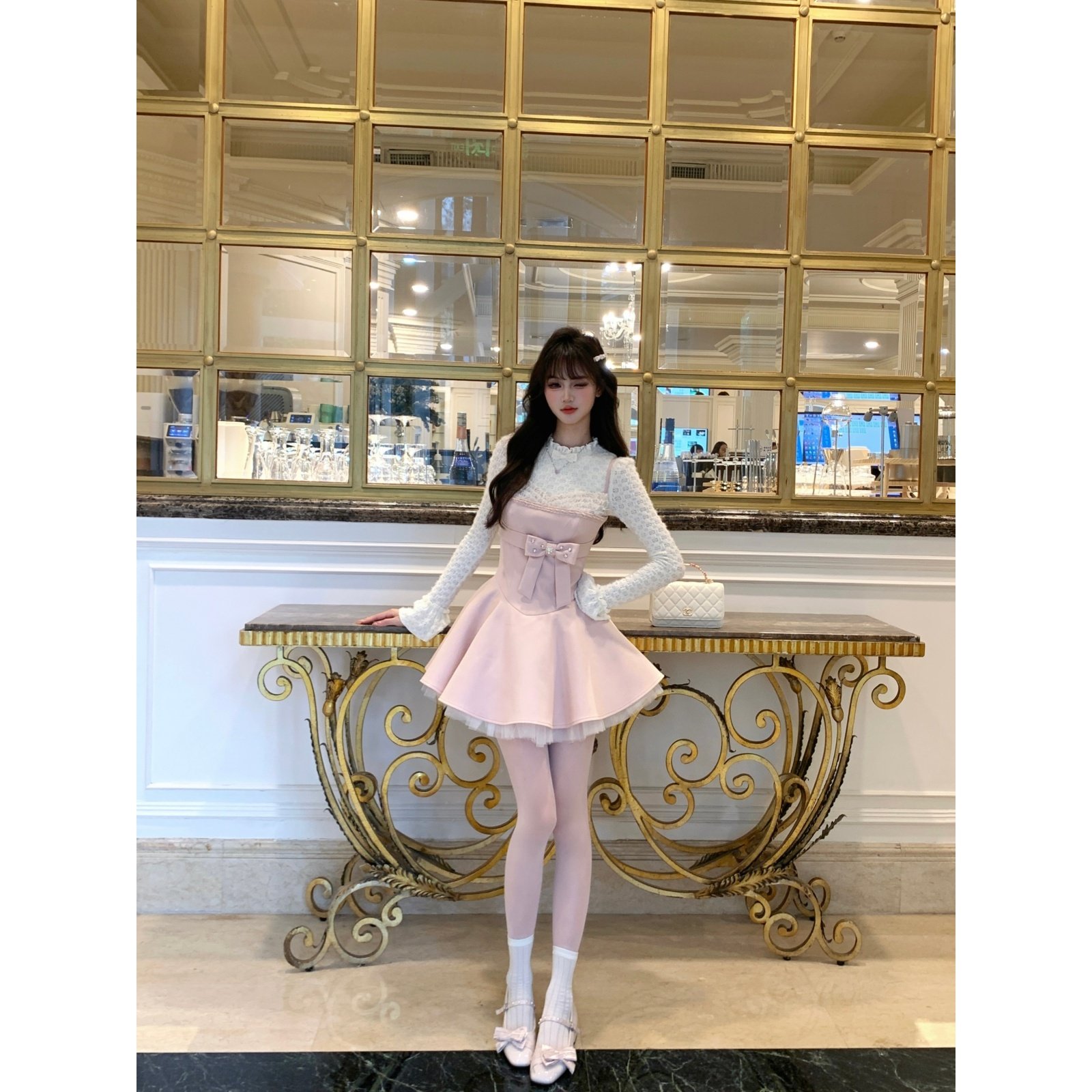 越韩小鱼 蜜桃云屿 法式千金风吊带裙气质收腰针织上衣公主套装女,女装/女士精品,礼服/晚装,淘宝优惠券,粉丝福利购,淘宝优惠卷