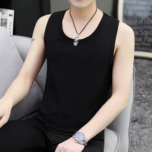 潮牌工地工作背心男春夏季 t恤 青年内穿打底坎肩运动汗衫 纯色无袖