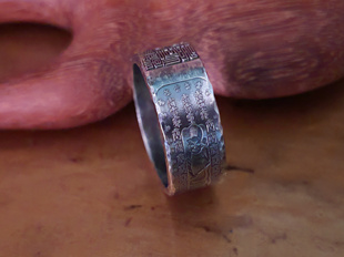 999足银手工戒指指环天皇令阳平治都功印定做尺寸大小可挂脖吊坠