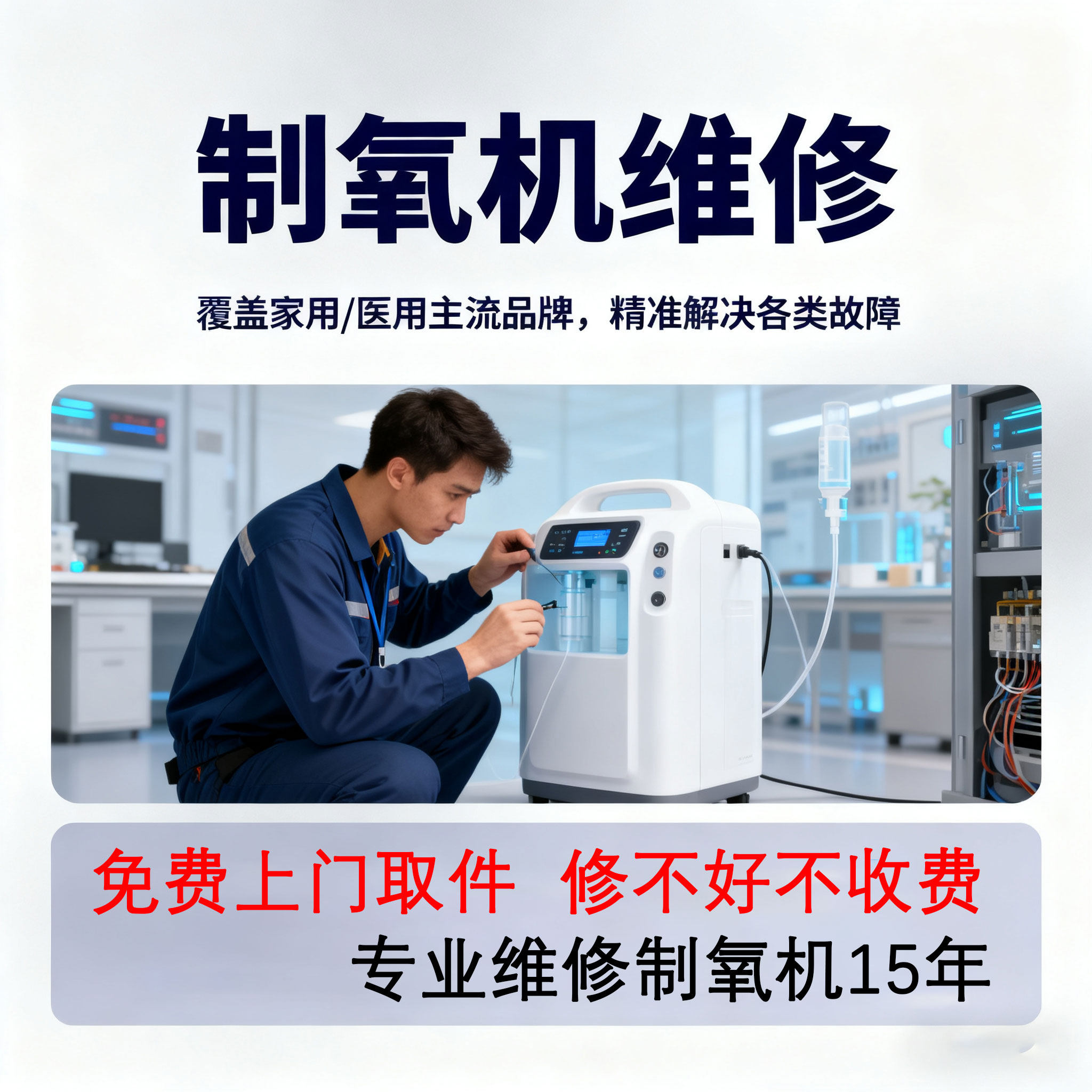 家用制氧机维修迈卓鱼跃飞利浦欧姆龙分子筛更换压缩机保定