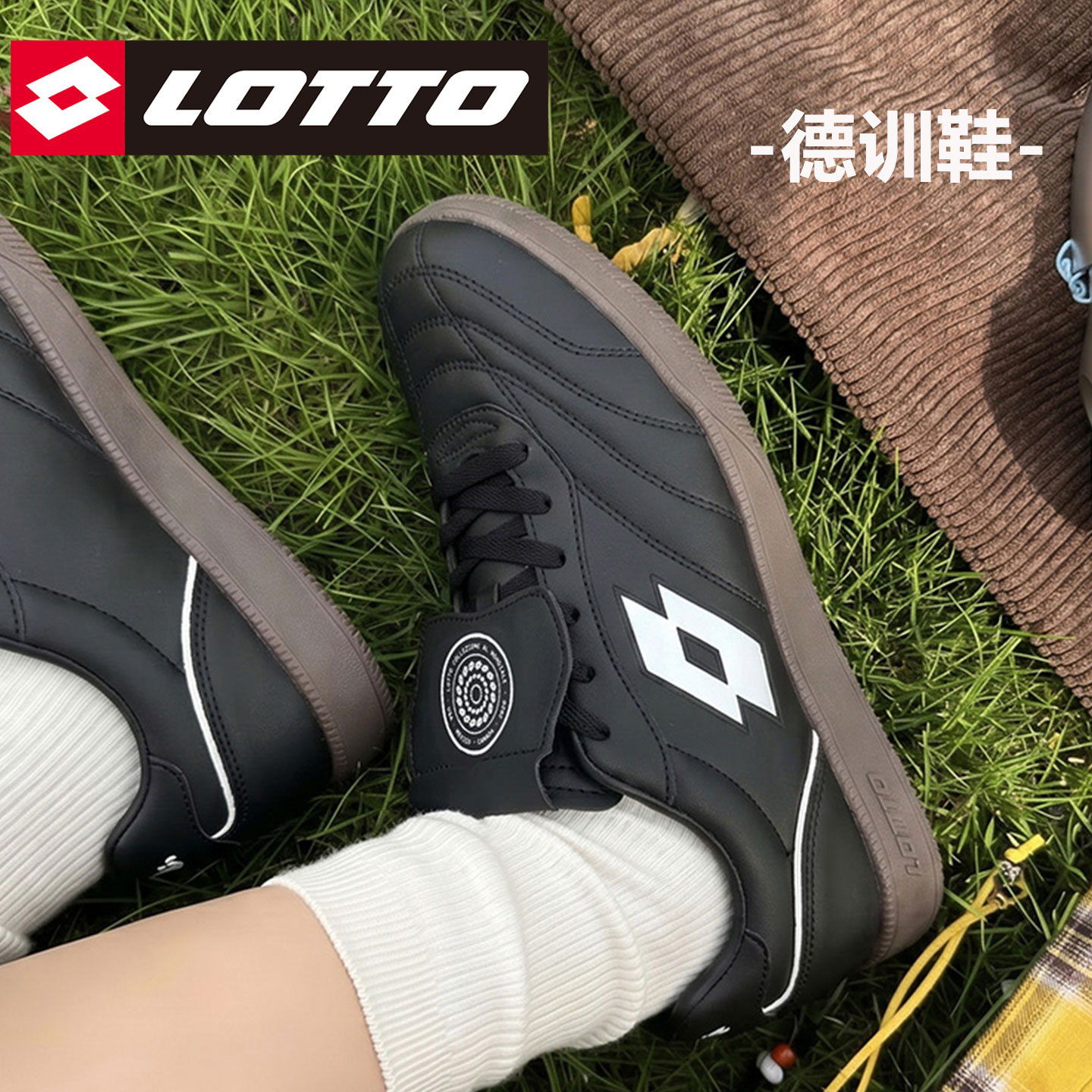 LOTTO/乐途德训鞋男款夏季新款休闲黑色板鞋情侣百搭鞋复古女鞋子图片