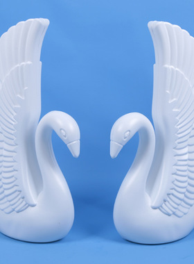 婚庆道具天鹅 塑料天鹅装饰 摆件立体天鹅