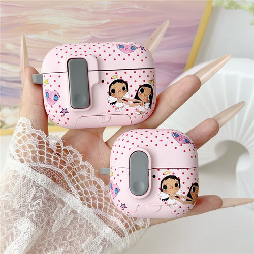 磁吸弹盖波点小玉适用华为Freebuds 7i/pro5无线蓝牙耳机保护套Free Clip2苹果AirPods 4/5代磨砂pro2/3