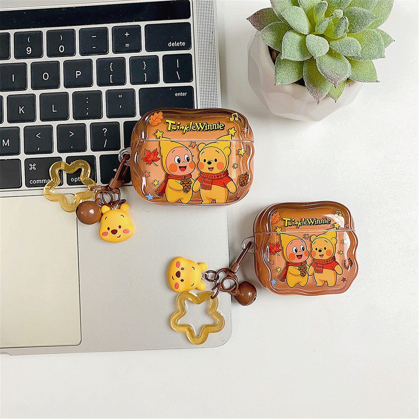 星星人维尼熊适用AirPods1/2/3/4/5代苹果无线蓝牙耳机保护套pro2/3软壳,3C数码配件,耳机保护套,淘宝优惠券,粉丝福利购,淘宝优惠卷