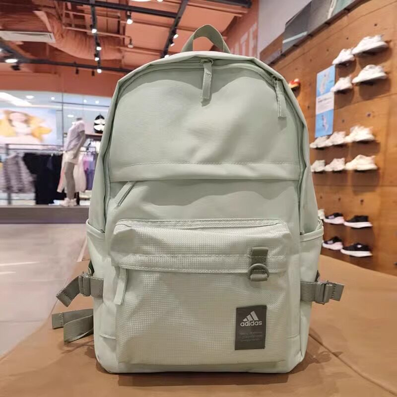 adidas阿迪达斯新款双肩包绿色大容量高颜值运动旅行女生背包书包