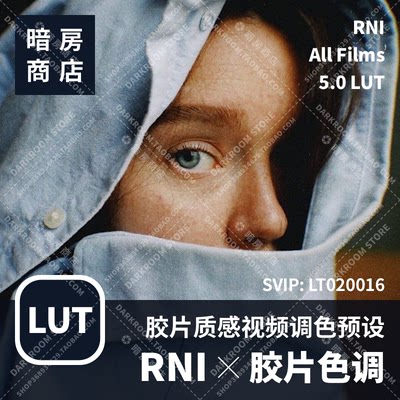 RNI Films 5 胶片质感暗房商店vlog视频滤镜LUT/FCPX/达芬奇/剪映