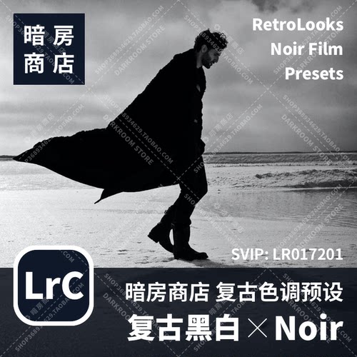 暗房商店 复古黑白色调 Noir Film 摄影预设 LR/ACR Mac/Win