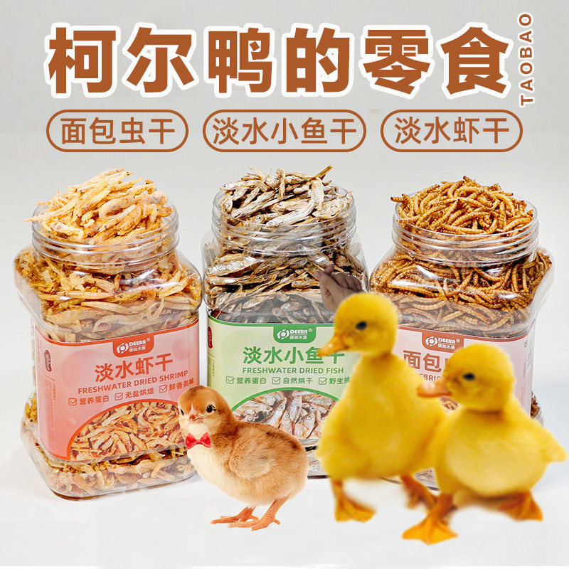 小鸭子吃的虫子零食面包虫干饲料柯尔鸭黄粉虫干宠物鸡鹅营养美毛