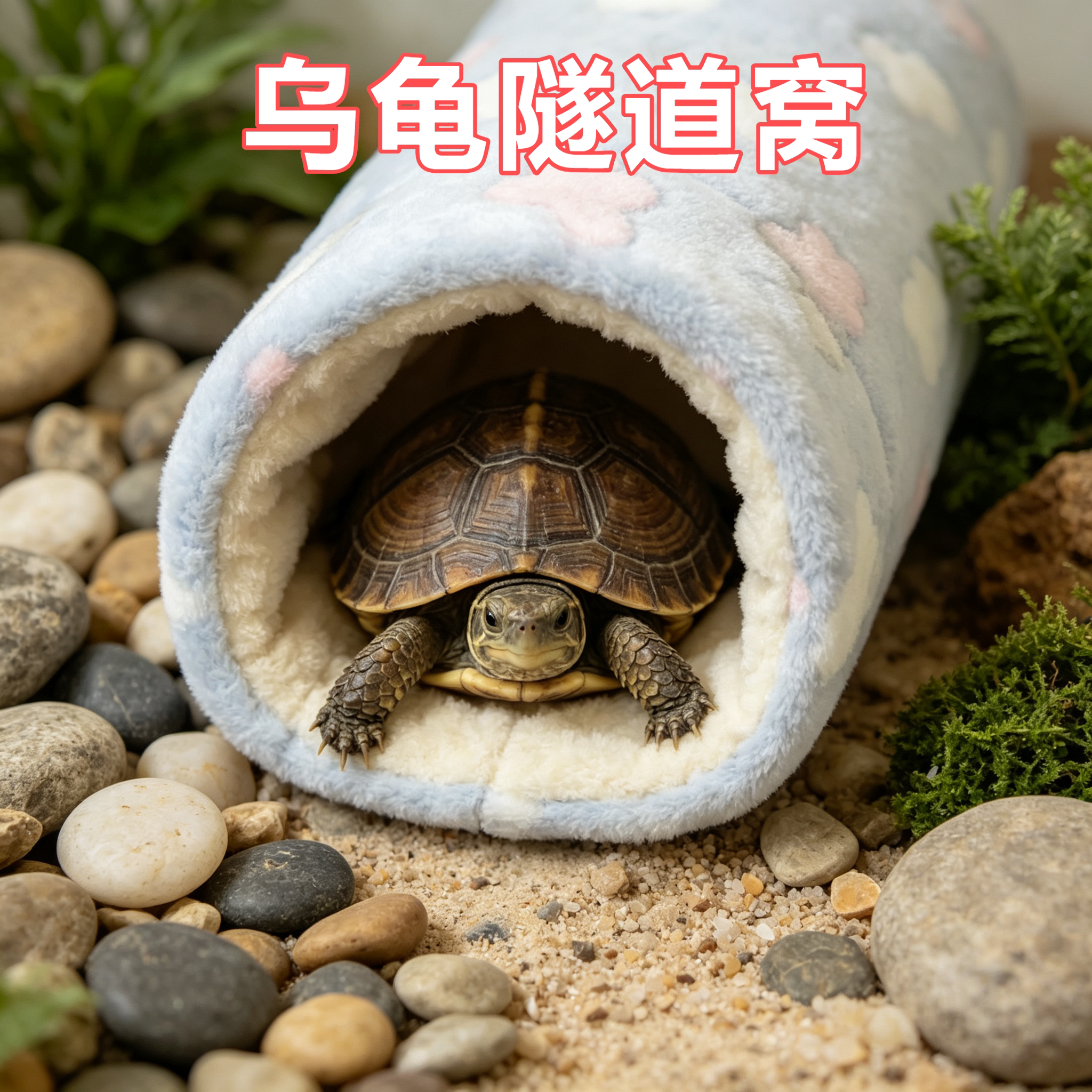 乌龟专用棉窝小宠隧道花枝鼠吊床通道蜜袋鼯荷兰猪豚鼠毛绒睡袋