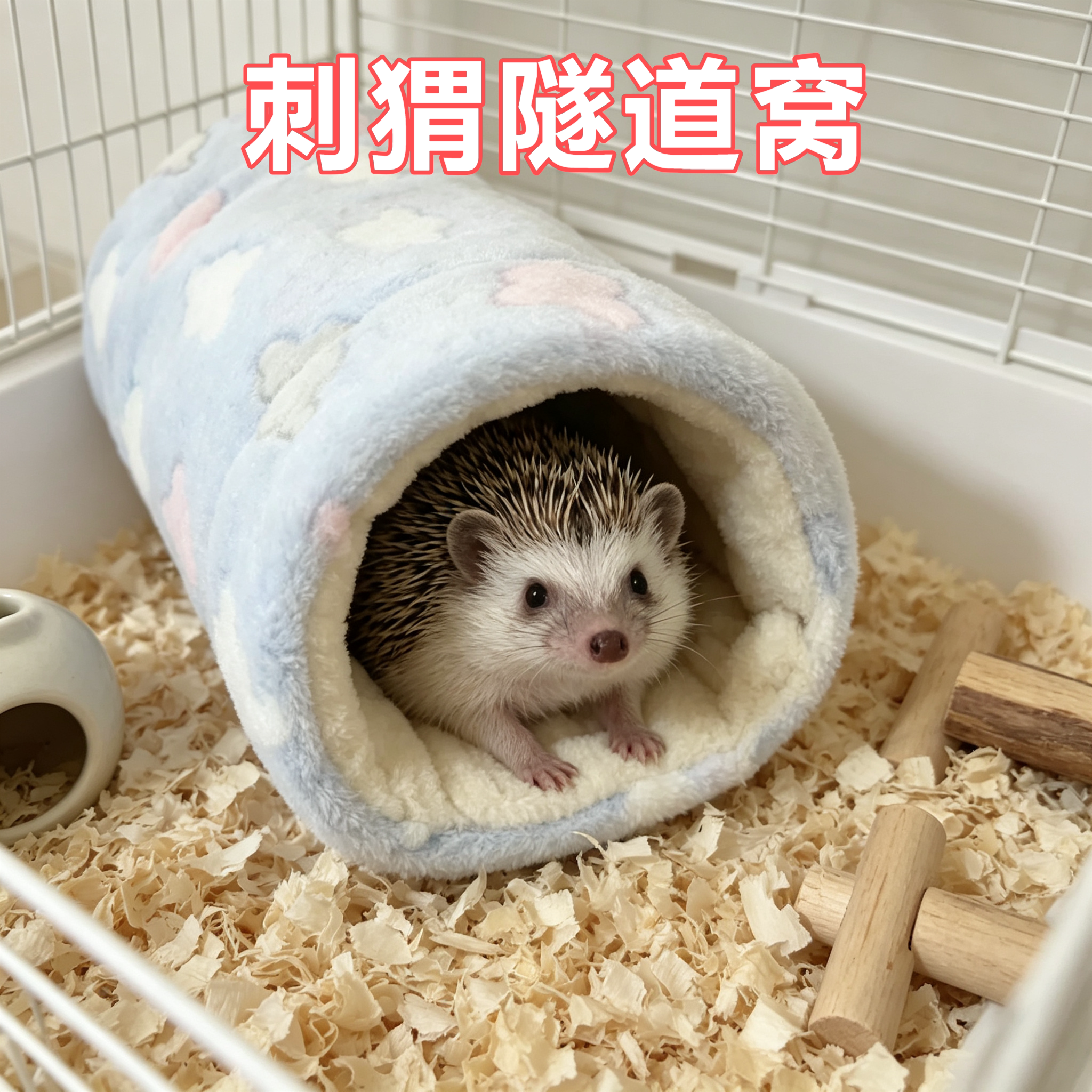 刺猬专用棉窝小宠隧道花枝鼠吊床通道蜜袋鼯荷兰猪豚鼠毛绒睡袋