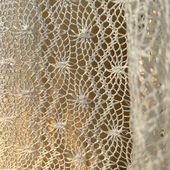 波浪条纹蕾丝网布婚庆镂空白色网纱布料 diy手工面料 婚礼裙子服装